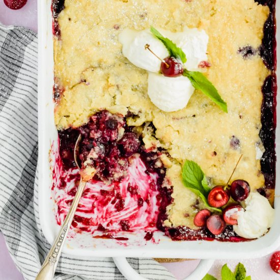 Cherry Blueberry Cobbler