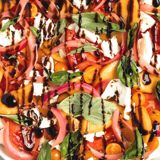 Caprese Salad with Peaches