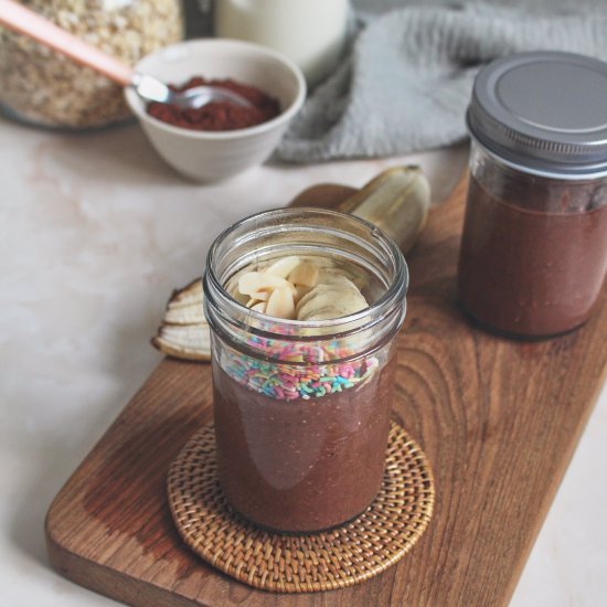 Blended Chocolate Overnight Oats