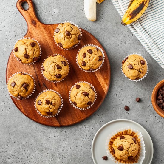 Peanut Butter Banana Muffins