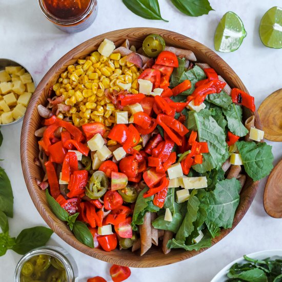 Corn, Bacon, Jalapeno Pasta Salad