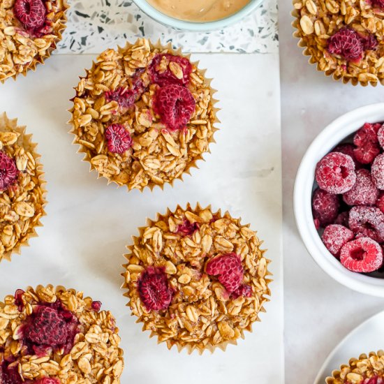 Raspberry Cashew Butter Oatmeal Cup