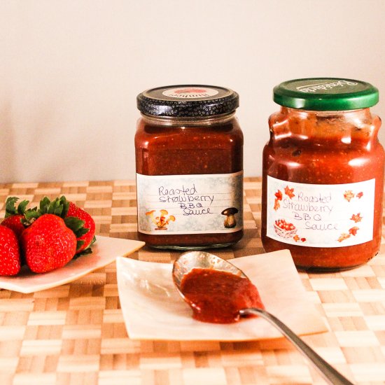 BBQ Sauce with roasted Strawberries