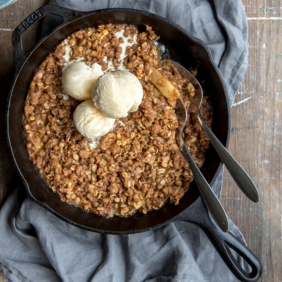 Skillet Apple Crisp for Two