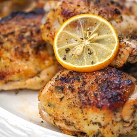 Lemon Pepper Chicken Thighs