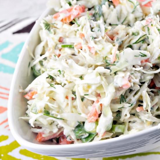 Horseradish Dill Coleslaw