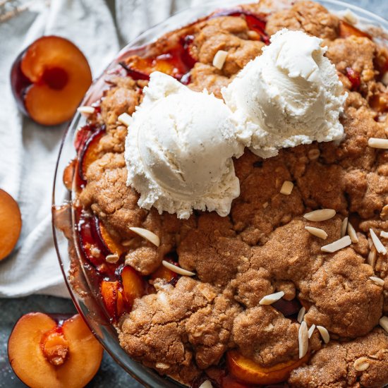 Almond Stone Fruit Crumble