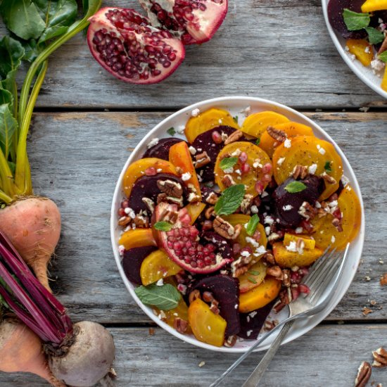 Roasted Beet Salad with Pecans