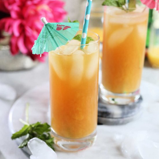 Tropical Mango Black Tea Cocktail