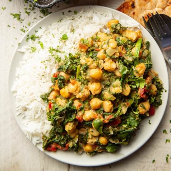 Chickpea & Spinach Curry