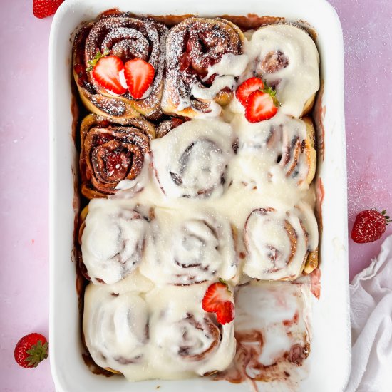 Strawberry Cinnamon Rolls