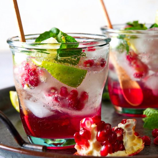 Pomegranate Mojito Mocktail