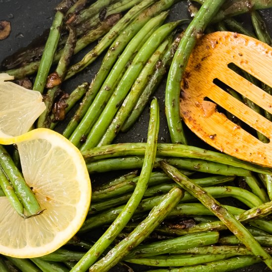 Garlic Lemon Greens Beans