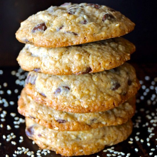 Sesame Chocolate Chip Cookies