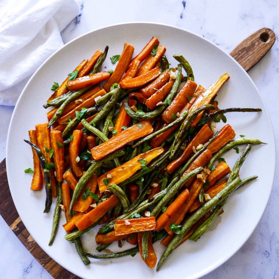 Roasted Carrots & Green Beans