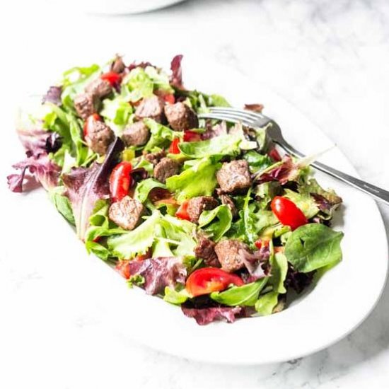 Steak bite salad