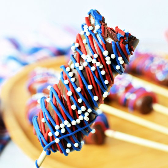 Red White & Blue Marshmallow Pops