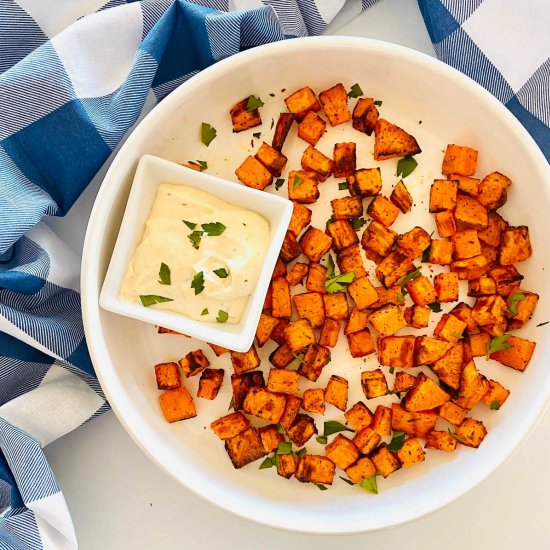 Air Fryer Sweet Potato Cubes