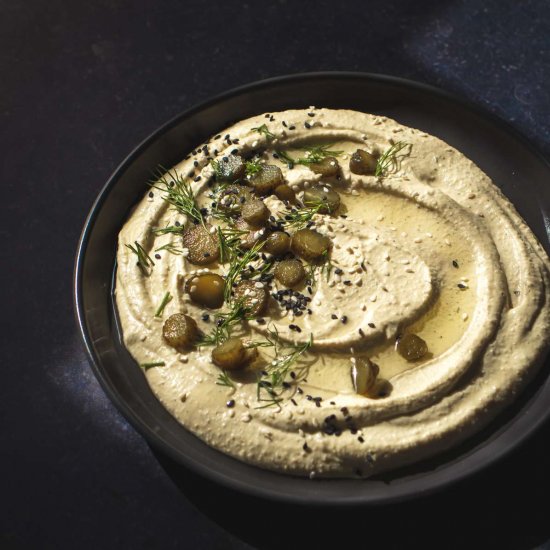 Dill Pickle Hummus (Instant Pot)