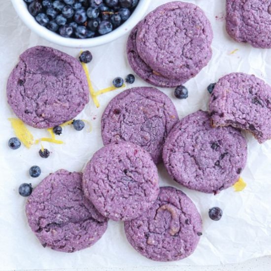 Purple Blueberry Lemon Cookies