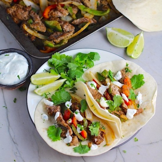 Sheet Pan Pork Fajitas Recipe