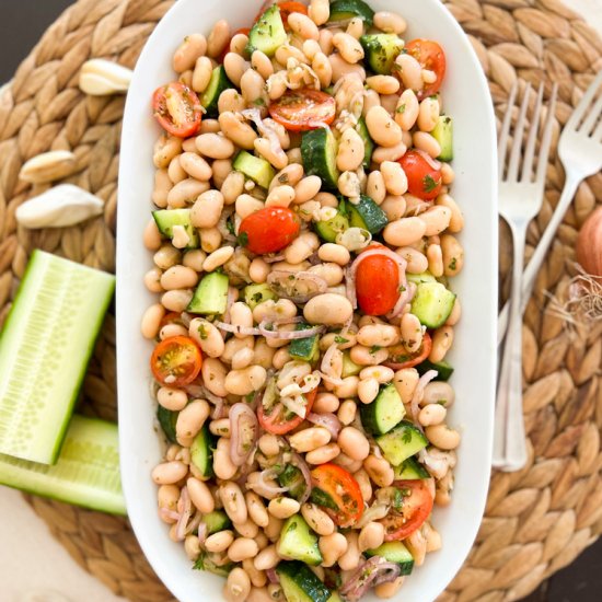 White Bean & Cucumber Salad