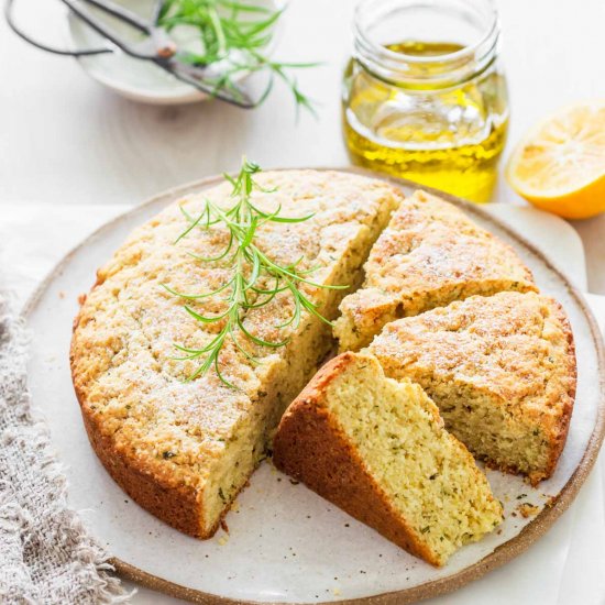 Olive Oil Rosemary Cake