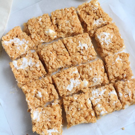 Cinnamon Maple Rice Krispie Treats