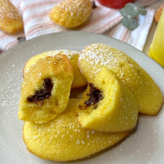 Chocolate Ganache-Filled Madeleines