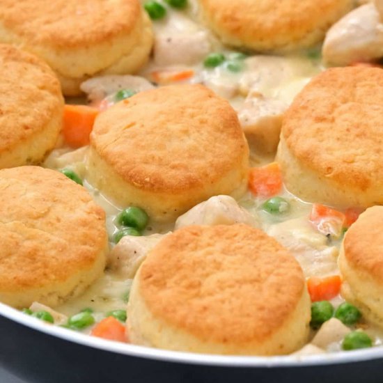 Chicken Pot Pie with Biscuits