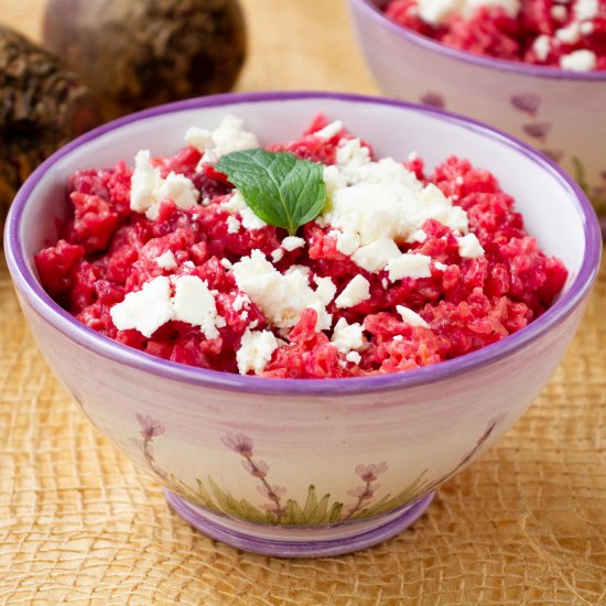 Beetroot risotto