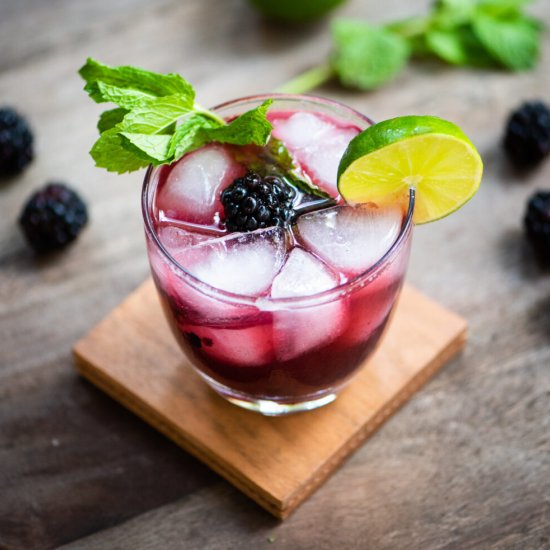 Blackberry Whiskey Smash