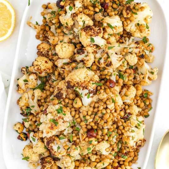 Cauliflower Lentil Salad