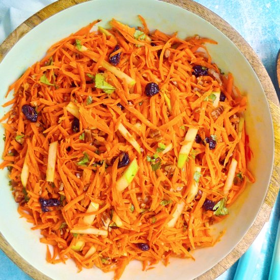 Carrot Slaw with Apples and Pecans