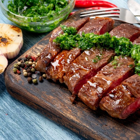 Grilled Striploin with Chimichurri