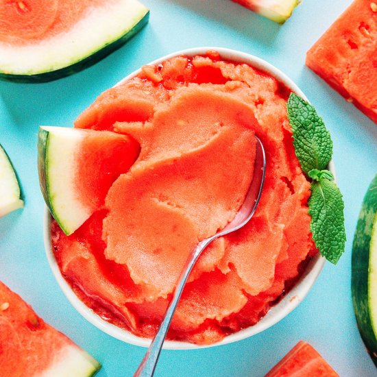 5 Minute Watermelon Sorbet