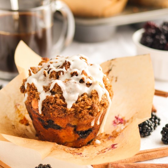 Blackberry Coffee Cake Muffins