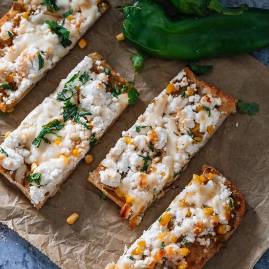 Hatch Chile Cheesy Garlic Bread