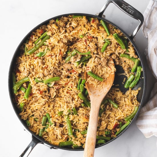 Ground Turkey Rice Skillet