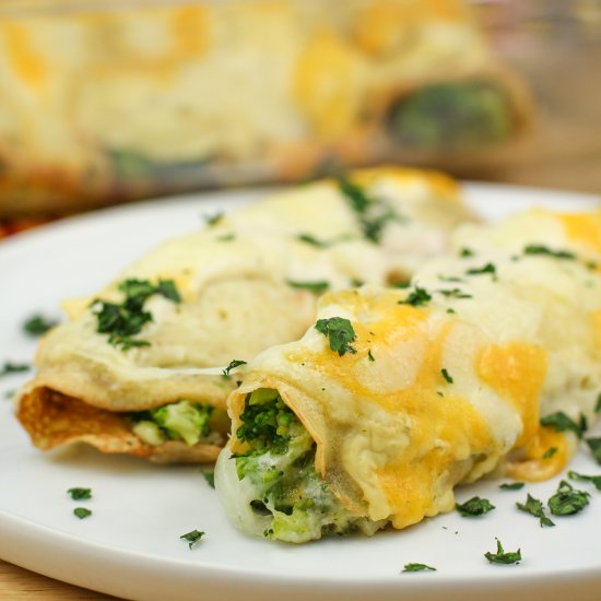 Broccoli Cheese Beer Crepes