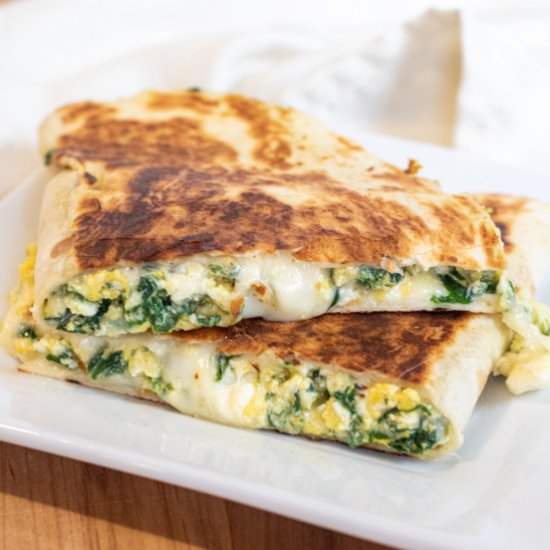 10 Min Breakfast Quesadilla