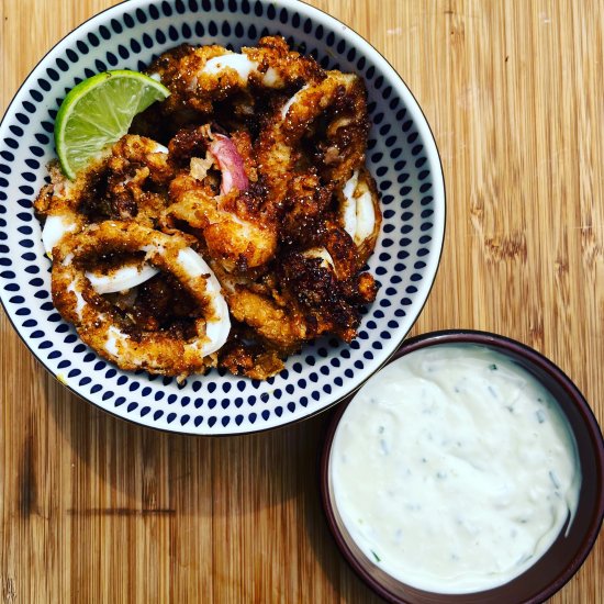 Salt and Pepper Polenta Calamari