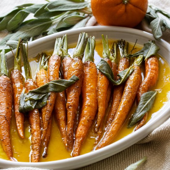 Roasted Carrots w/ Orange Butter