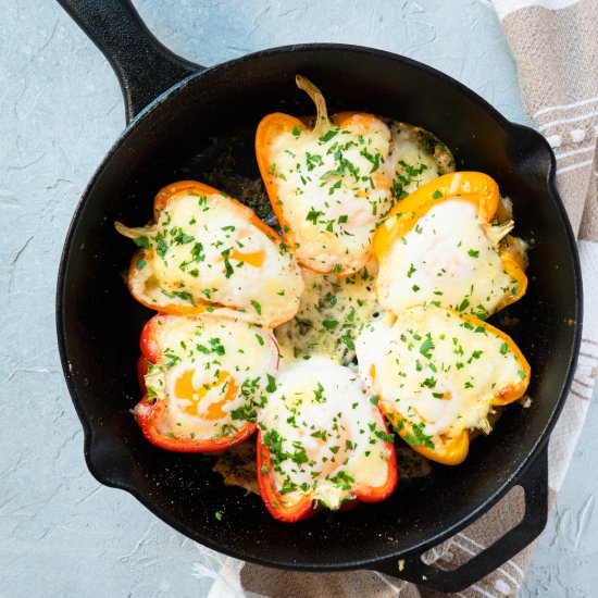 Baked Eggs in Peppers