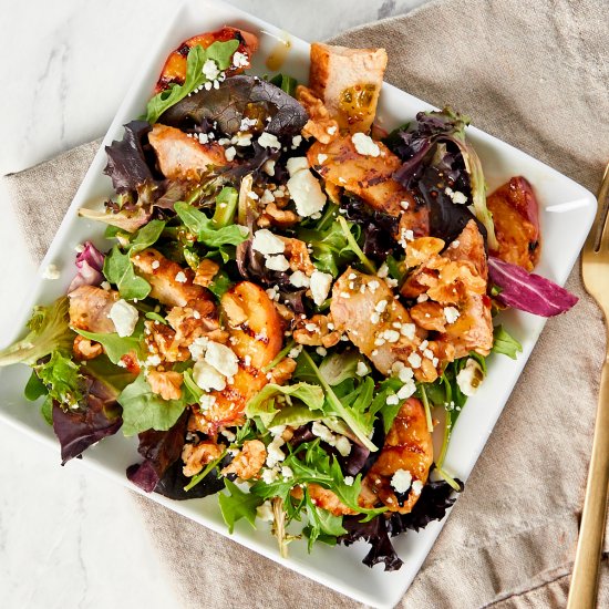 Grilled Pork and Peach Salad