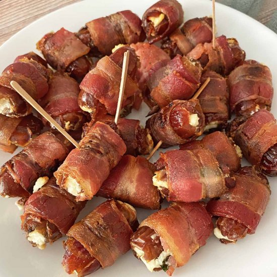 Bacon Wrapped Dates Appetizer