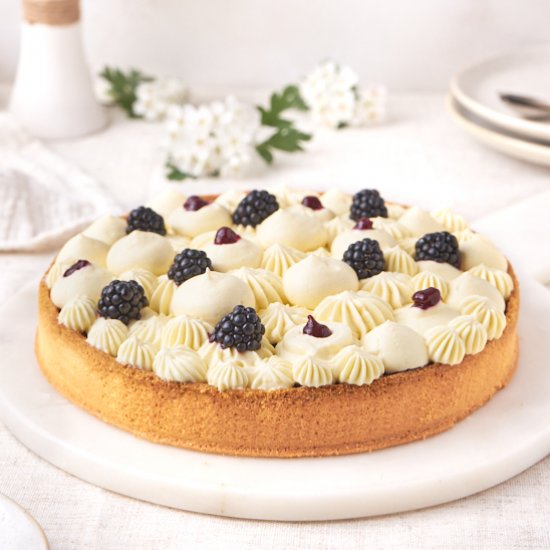 Blackberry Tart with Vanilla Cream