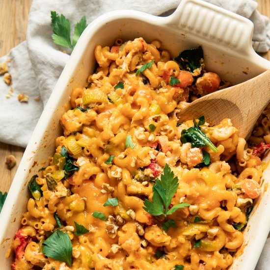 Buffalo Chicken Pasta Bake