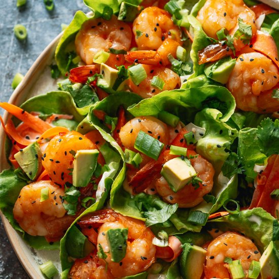 Thai Chili Shrimp Lettuce Wraps