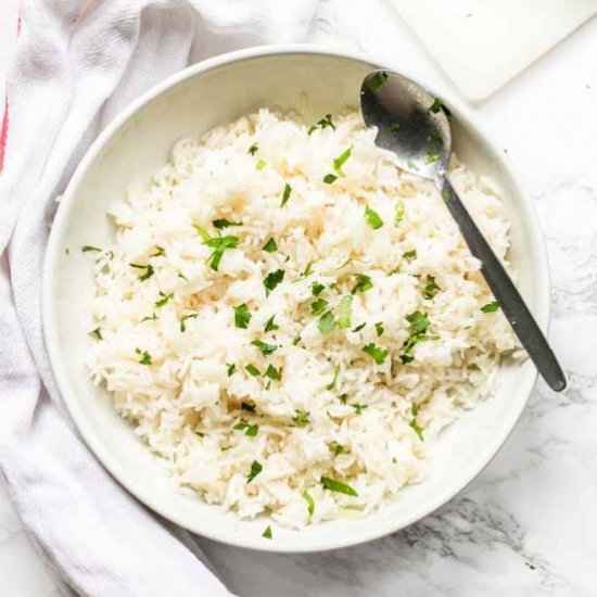 Cilantro lime rice in Instant Pot